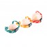 piłki dla psa z naturalnego kauczku w różnych rozmiarach i z kolorowymi sznurkami z uchwytami